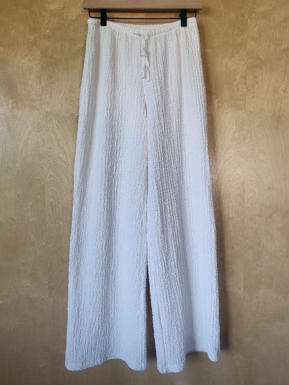 Divided Flowy Wide Leg Pants Cream Size S